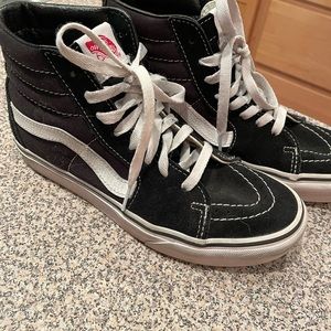 High top black Vans   Men’s 6.5, women’s 8